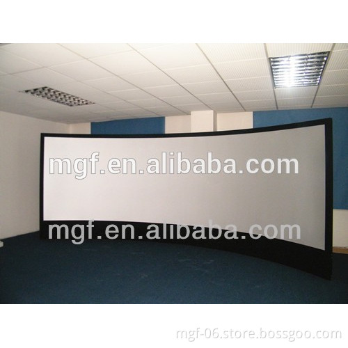 4K resolution Perforated PVC 3D Curved Frame Rear Projection Screen/1080P Accoustic Transprent Curved Frame Projector Screen